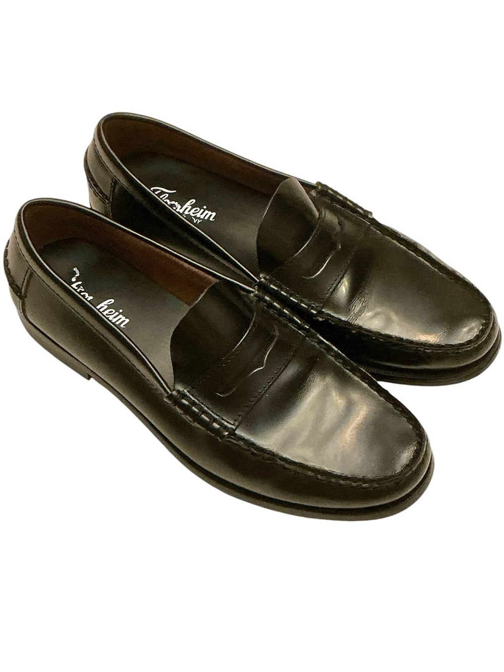 Florsheim Berkley Black Leather Penny Loafers  Moc Toe Slip-Ons Size-8.5D Men’s